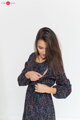 Tehotenské šaty na dojčenie, dl.rukáv, Lovely Dress Navy