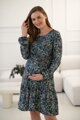 Tehotenské šaty na dojčenie, dl.rukáv, Lovely Dress Ocean Print