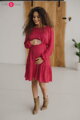 Tehotenské šaty na dojčenie, dl.rukáv, Lovely Dress Red