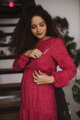 Tehotenské šaty na dojčenie, dl.rukáv, Lovely Dress Red