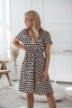 Tehotenské šaty na dojčenie Lovely Dress Beige with Dots