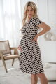 Tehotenské šaty na dojčenie Lovely Dress Beige with Dots
