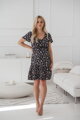 Tehotenské šaty na dojčenie Lovely Dress Black with Roses SS