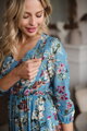 Tehotenské šaty na dojčenie Lovely Dresss, Blue with flowers