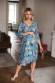 Tehotenské šaty na dojčenie Lovely Dresss, Blue with flowers