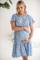 Tehotenské šaty na dojčenie Lovely Dress Blue SS