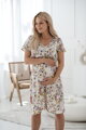 Tehotenské šaty na dojčenie Lovely Dress Cream with Flowers SS