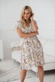 Tehotenské šaty na dojčenie Lovely Dress Cream with Flowers SS