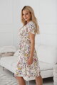 Tehotenské šaty na dojčenie Lovely Dress Cream with Flowers SS