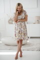 Tehotenské šaty na dojčenie Lovely Dress Cream with Flowers SS