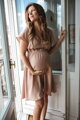 Tehotenské šaty na dojčenie Lovely Dress Light Beige SS