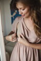 Tehotenské šaty na dojčenie Lovely Dress Light Beige SS