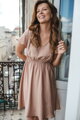 Tehotenské šaty na dojčenie Lovely Dress Light Beige SS