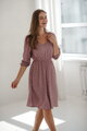 Tehotenské šaty na dojčenie Lovely Dresss, Lilac with dots