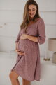 Tehotenské šaty na dojčenie Lovely Dresss, Lilac with dots