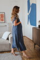 Tehotenské šaty na dojčenie Lovely Dress Long Navy