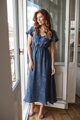 Tehotenské šaty na dojčenie Lovely Dress Long Navy