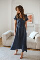 Tehotenské šaty na dojčenie Lovely Dress Long Navy