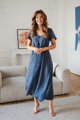 Tehotenské šaty na dojčenie Lovely Dress Long Navy