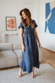 Tehotenské šaty na dojčenie Lovely Dress Long Navy
