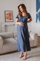 Tehotenské šaty na dojčenie Lovely Dress Long Navy