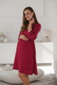 Tehotenské šaty na dojčenie Lovely Dress, Red with Dots