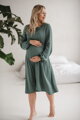 Tehotenské šaty na dojčenie, dl.rukáv, Lovely Midi Dress Mint