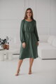 Tehotenské šaty na dojčenie, dl.rukáv, Lovely Midi Dress Mint