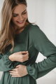 Tehotenské šaty na dojčenie, dl.rukáv, Lovely Midi Dress Mint