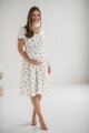 Tehotenské šaty na dojčenie Lovely Midi Dress White with Lemons SS