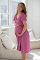 Tehotenské šaty na dojčenie Lovely Midi Dress Berry Pink SS