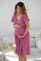 Tehotenské šaty na dojčenie Lovely Midi Dress Berry Pink SS