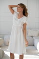 Tehotenské šaty na dojčenie Lovely Midi Dress Cream White SS