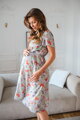 Tehotenské šaty na dojčenie Lovely Midi Dress Fruit Print SS
