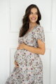 Tehotenské šaty na dojčenie Lovely Midi Dress Gray SS