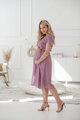 Tehotenské šaty na dojčenie Lovely Midi Dress Lilac SS