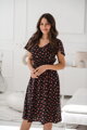 Tehotenské šaty na dojčenie Lovely Midi Dress Navy with Roses SS