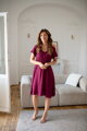 Tehotenské šaty na dojčenie Lovely Midi Dress Raspberry SS