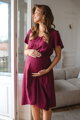 Tehotenské šaty na dojčenie Lovely Midi Dress Raspberry SS