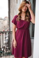 Tehotenské šaty na dojčenie Lovely Midi Dress Raspberry SS