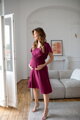 Tehotenské šaty na dojčenie Lovely Midi Dress Raspberry SS