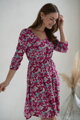 Tehotenské šaty na dojčenie, 3/4 rukáv, Lovely Dress Pink Flowers