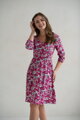 Tehotenské šaty na dojčenie, 3/4 rukáv, Lovely Dress Pink Flowers