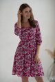 Tehotenské šaty na dojčenie, 3/4 rukáv, Lovely Dress Pink Flowers