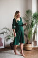 Tehotenské šaty na dojčenie, 3/4 rukáv, Lovely Midi Dress Bottle Green