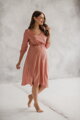 Tehotenské šaty na dojčenie, 3/4 rukáv, Lovely Midi Dress Herbal Rose