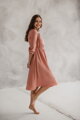 Tehotenské šaty na dojčenie, 3/4 rukáv, Lovely Midi Dress Herbal Rose