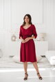 Tehotenské šaty na dojčenie, 3/4 rukáv, Lovely Midi Dress Red