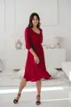 Tehotenské šaty na dojčenie, 3/4 rukáv, Lovely Midi Dress Red
