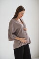 Tehotenská a dojčiaca blúzka Mamafullness Beige